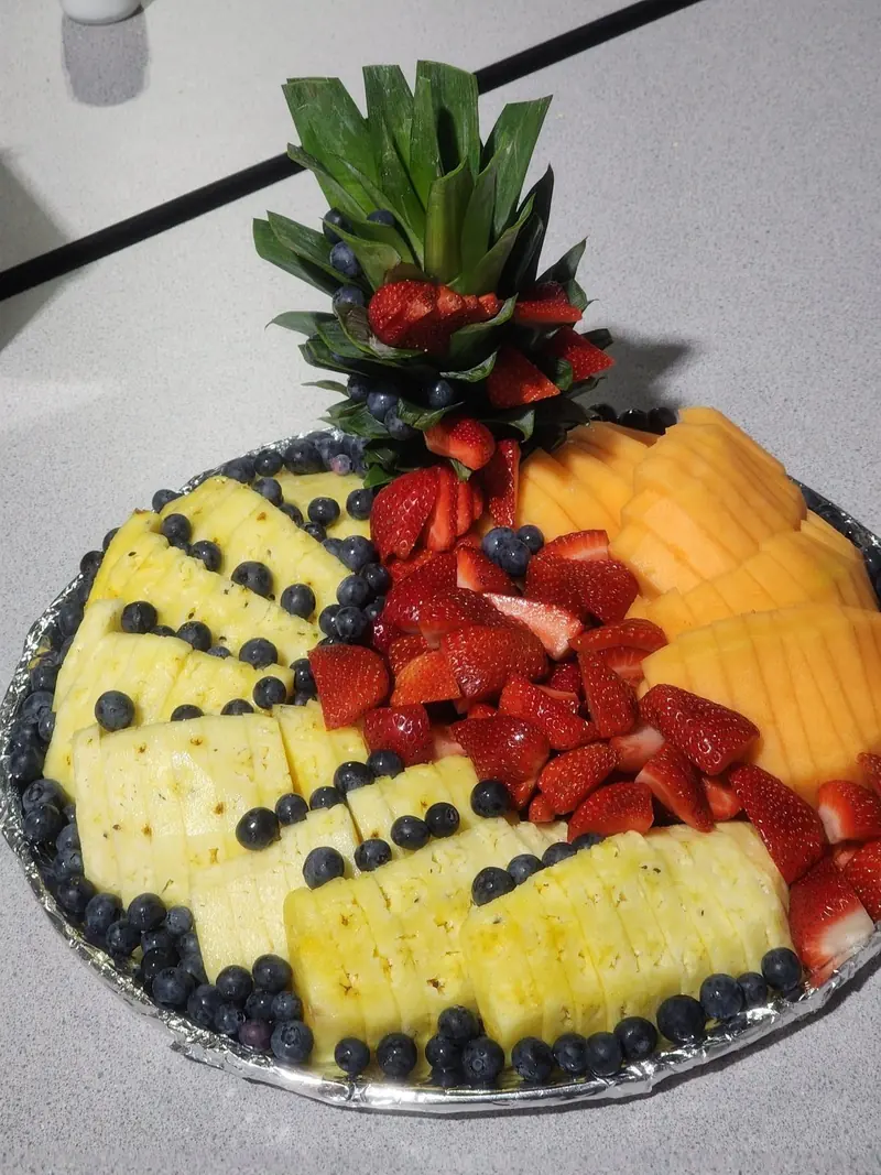 Pineapple and melon platter