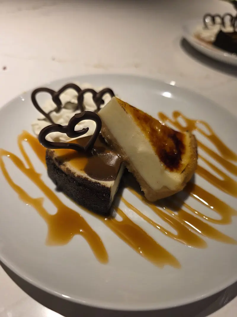 Plated chocolate dessert