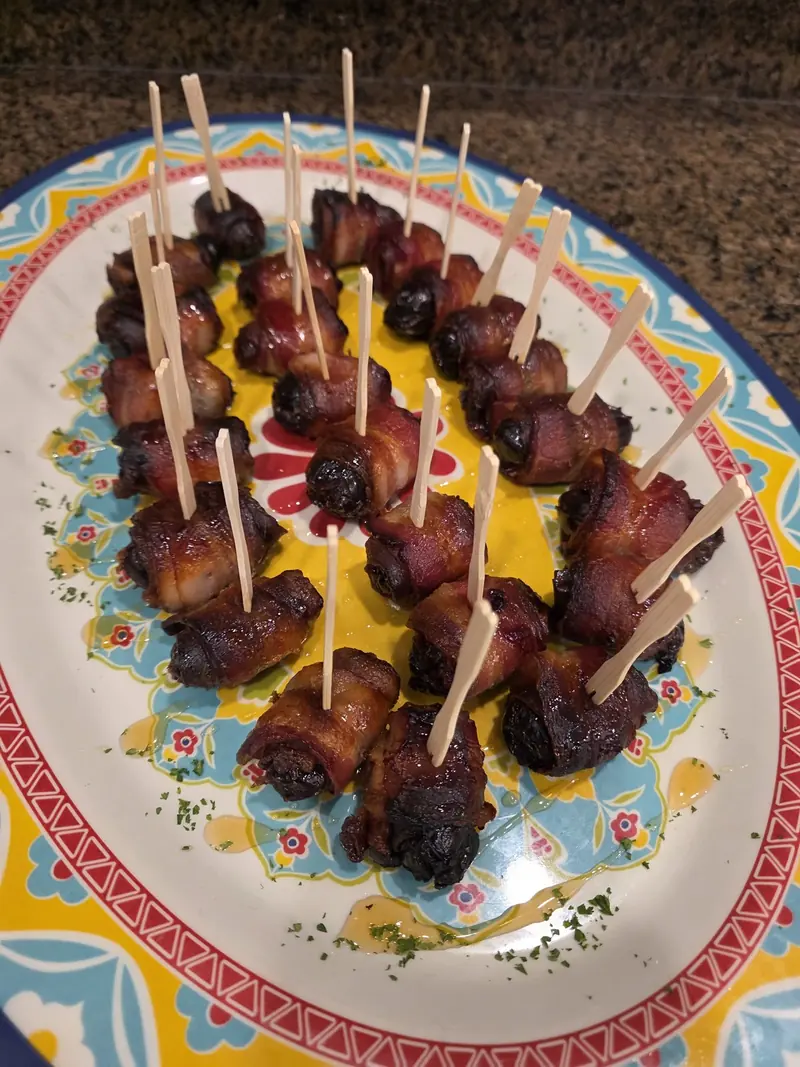Bacon-wrapped dates