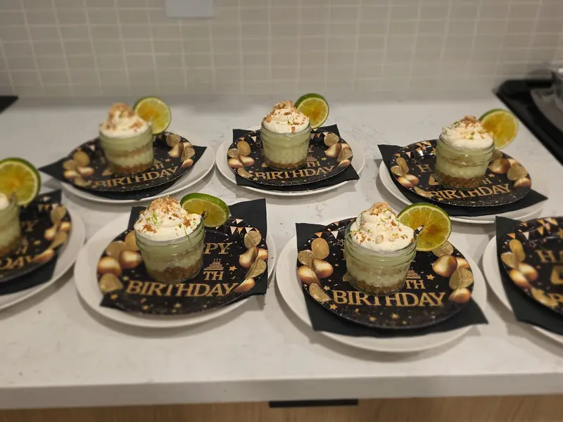 Key lime dessert jars