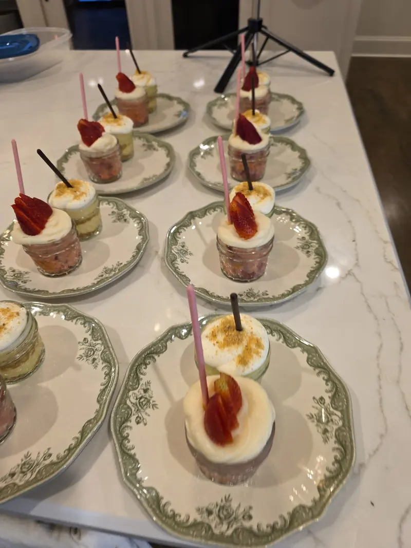 Strawberry & lemon dessert jars