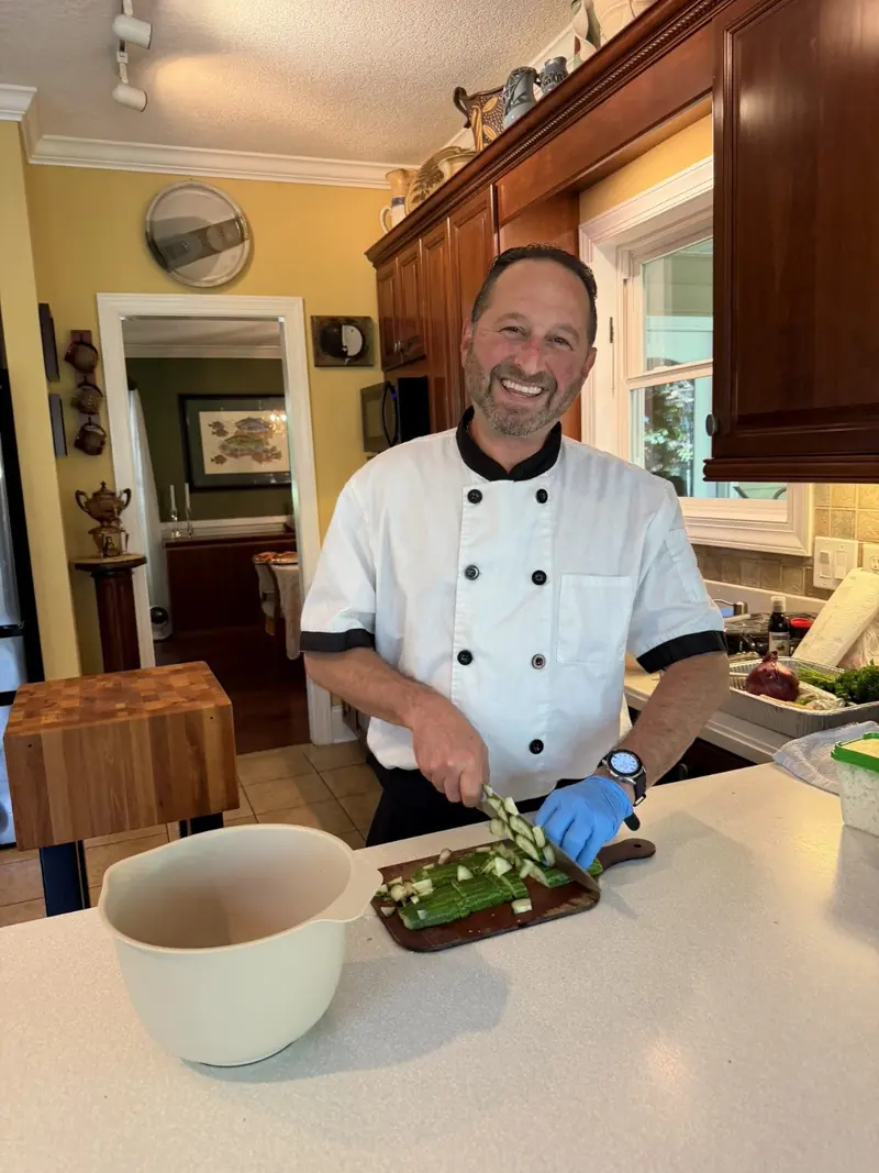 At work in a client’s kitchen